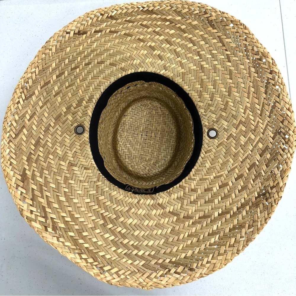 Dorfman Pacific Women's Straw Fedora Hat Black Ribbon Band Wide Brim Summer Sun - Picture 13 of 15